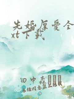 先婚厚爱全文txt下载