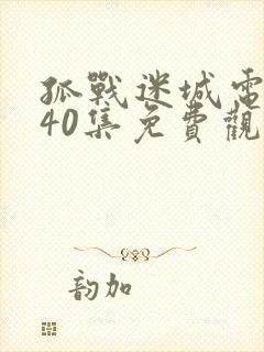孤战迷城电视剧40集免费观看高清版