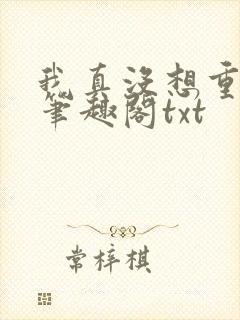 我真没想重生啊笔趣阁txt