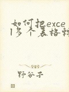 如何把excel多个表格转成pdf