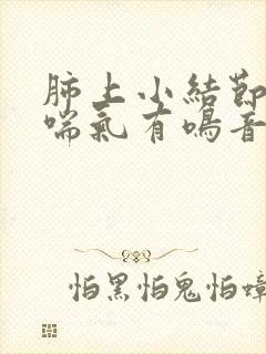 肺上小结节咳嗽喘气有鸣音