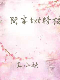 间客txt精校