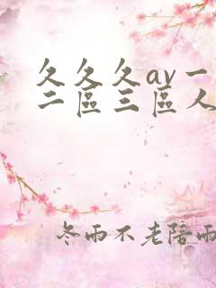 久久久av一区二区三区人妻