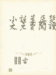 小说叶辰楚灵全文免费阅读