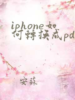 iphone如何转换成pdf格式