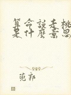 算命说走桃花运是什么意思