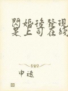 闪婚后发现老公是上司在线免费阅读