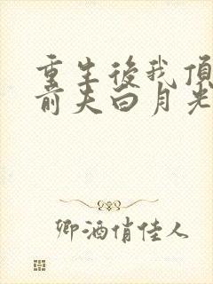 重生后我顶替了前夫白月光在线全本阅读