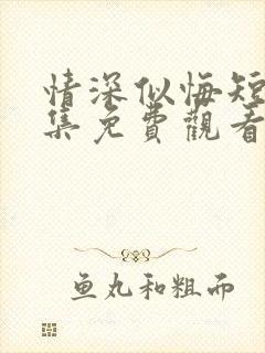 情深似悔短剧全集免费观看