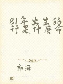 81年出生的五行是什么命