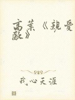 高叶《亲爱的仇敌》