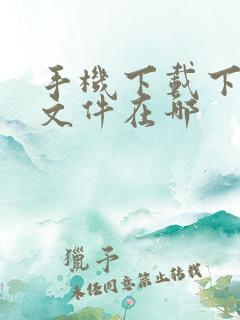 手机下载下来的文件在哪