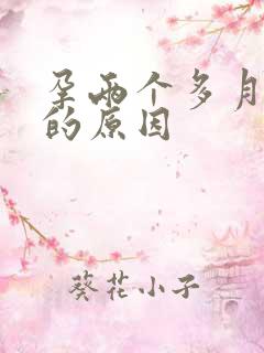 孕两个多月胎停的原因