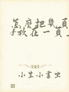 怎么把几页pdf放在一页上