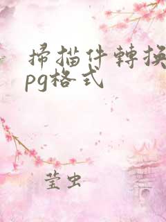 扫描件转换成jpg格式