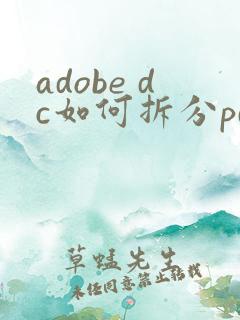 adobe dc如何拆分pdf