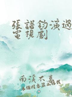 张诺钧演过哪些电视剧