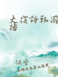 大摆锤韩国女主播