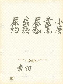 尿痛尿黄小便有灼热感怎么办