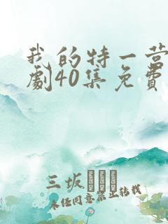 我的特一营电视剧40集免费观看