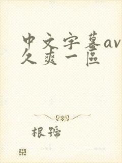 中文字幕av久久爽一区
