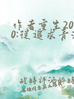 作者重生2000:从追求青涩校花同桌开始小说