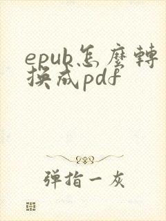 epub怎么转换成pdf