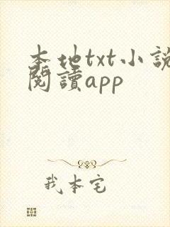 本地txt小说阅读app
