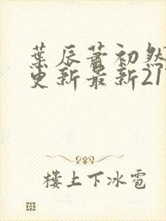 叶辰萧初然刚刚更新最新2173章
