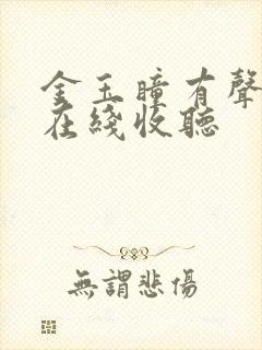 金玉瞳有声小说在线收听
