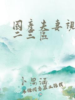 国产夫妻视频一二三区