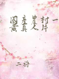 国产农村一级特黄真人片