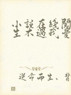 小说在线阅读余生不过我爱你