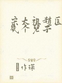 宋太祖赵匡胤有几个儿子