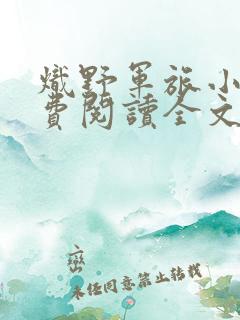 炽野军旅小说免费阅读全文