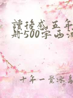读后感五年级下册500字西游记