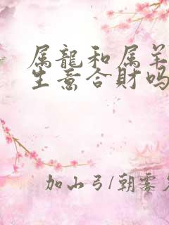 属龙和属羊的做生意合财吗