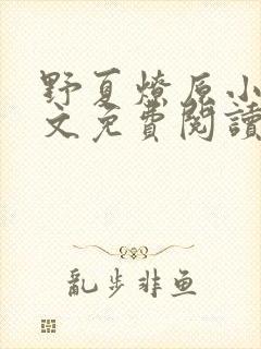野夏燎原小说全文免费阅读