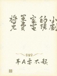 将军家的小娘子免费电视剧