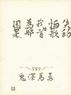 因为我怕失去你是哪首歌的歌词