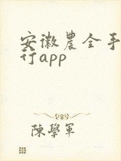 安徽农全手机银行app
