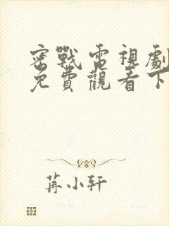密战电视剧全集免费观看下载