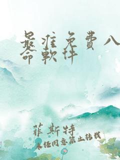 最准免费八字算命软件