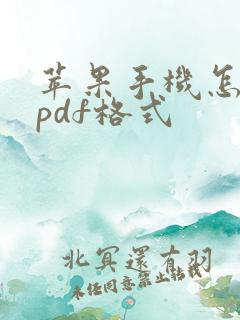 苹果手机怎么转pdf格式