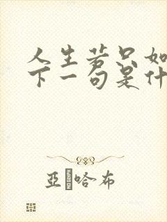 人生若只如初见下一句是什么意思