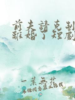 前夫请克制我们离婚了短剧免费观看