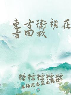 东方卫视在线回看回放