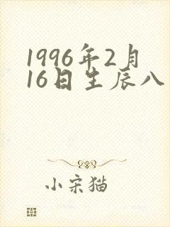 1996年2月16日生辰八字