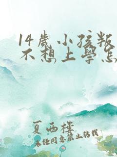 14岁小孩叛逆不想上学怎么办