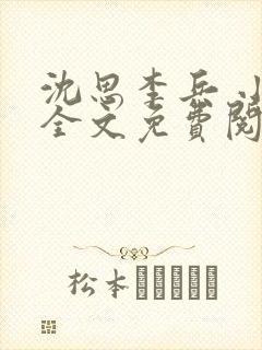 沈思李兵 小说全文免费阅读